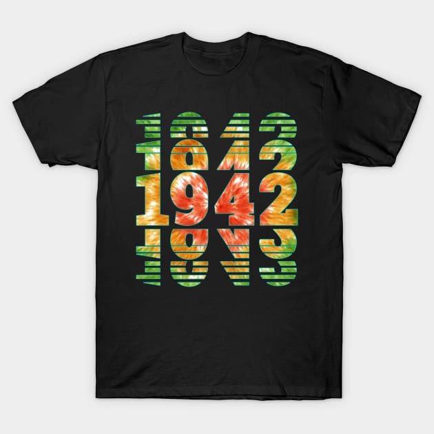 Tie Dye 1942 Birthday T-Shirt by sevalyilmazardal